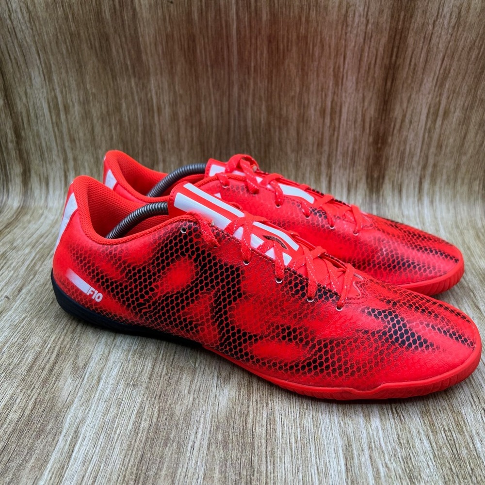 Adidas‎ F10 Men's Size 12 Orange Snake Print Indoor Sneakers Shoes B40707